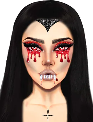 Produktbild von Vampir Gesichtsschmuck - für Halloween Kostüm