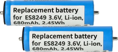 Produktbild von vhbw 2x Akku kompatibel mit Panasonic ES-RF 31, ES-RF41, ES-RF31, ES-LV9Q, ES-RF 41, ES-RT47, ESLV9Z, ES-RT37 Rasierer (680 mAh, 3,6 V, Li-Ion)