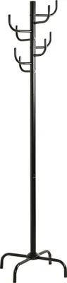 Productafbeelding van Staande kapstok zwart, metaal garderobe - H 180 cm x Ø 37 cm, Modern design