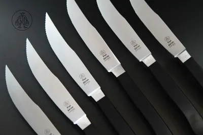 Produktbild von Paul Adrian Solingen Steakmesser Set 6tlg. Gabel Grillbesteck Pizzabesteck Schwarz