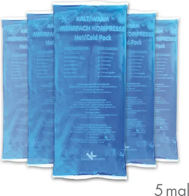 Produktbild von Set 5 x Kalt-Warm Kompressen 12 x 29 cm + 1 x Premium Vliesstoffhülle