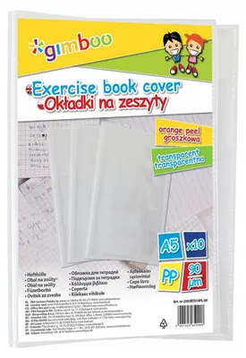 Obrázek produktu pro Gimboo Obal na sešit A5 groszovaný transparentní 10 ks