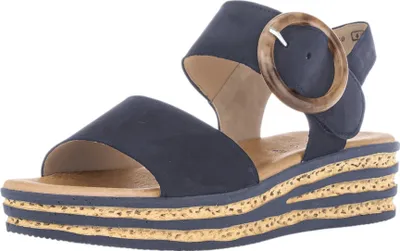 Produktbild von Gabor 64550-16 Keilsandalette, Damen, Blau, Leder, Sandalen - Damenschuhe Sandalette / Sling, Blau, leder (softnubuk)