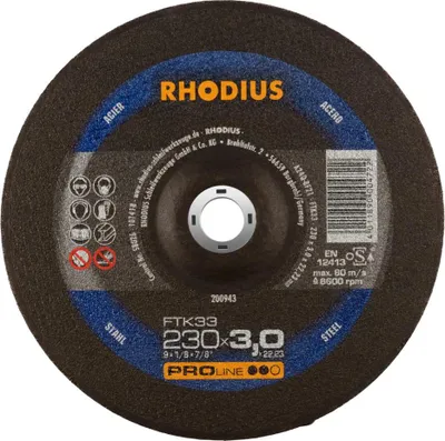 Zdjęcie produktu dla Rhodius 200943 Cutting disc 230 mm 1 pc(s) Steel