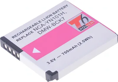 Produktbild von T6 Power Akku für Panasonic DMC-TS25R, Li-Ion, 3,6 V, 700 mAh (2,5 Wh), schwarz