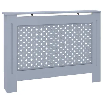 Zdjęcie produktu dla Osłona na kaloryfer, antracytowa, 112x19x81,5 cm, MDF