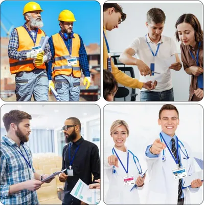 Produktbild von 10 Stück Ausweishalter mit Band - 85 cm Schlüsselband für Geschäftsausstellungen und Büro