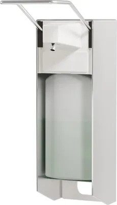 Image de Distributeur de savon hygiénique - montage mural - 500 ml - blanc - aluminium