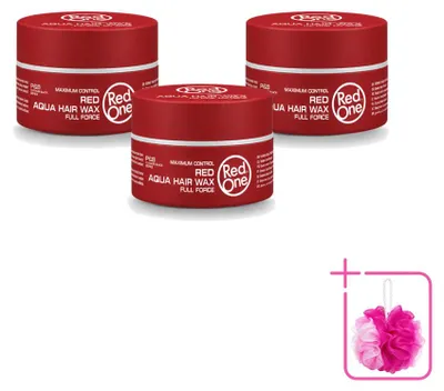 Obrázek produktu pro 3 kusy vosku na vlasy Red One Aqua, barva červená, objem 150 ml - balení