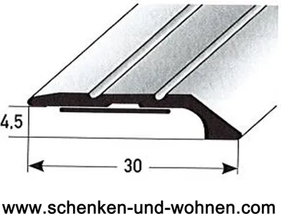 Produktbild von Abschlußprofil 30x4,5 selbstklebend 90 cm lang bronziert hell