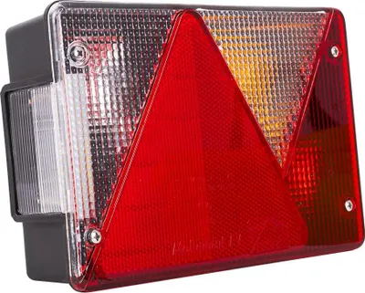 Produktbild von ASPÖCK Rückleuchte Multipoint IV rechts 200 x 136 x 56 mm 12 V auf 24 V umrüstbar IP64 5-Pin-Bajonett 6 Funktionen für Anhänger