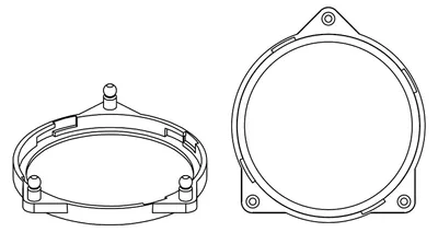 Produktbild von HELIX CFMK100 MB.1 | FlexMount100 Adapterring für 100 mm COMPOSE Mitteltöner für Mercedes