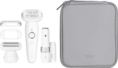 Produktbild von Braun Silk-épil 9 9-341, Weiß, 40 Pinzette, MicroGrip, Akku, 100 - 240 V, 50 - 60 Hz