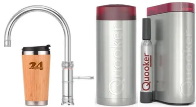 Immagine prodotto di QUOOKER CLASSIC FUSION ROUND Beccuccio fisso cromato COMBI B con CUBE 2 *Il rubinetto che fa tutto! (22CFRCHRCUBE)