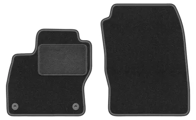 Produktbild von Velours-Fußmatten Vorne für Ford Focus MK3 2010-2018 (Schrägheck/Limousine/Kombi) – 2-tlg, Graphit, passgenau – Wielganizator LUX