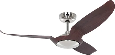 Produktbild von Energiespar Deckenventilator mit Fernbedienung Eco Talos 135 cm Chrom / Nussbaum