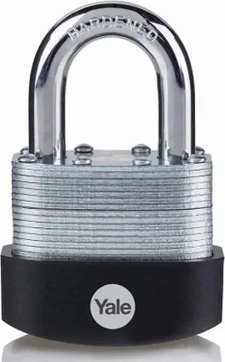 Immagine prodotto di Lucchetto Yale resistente alle intemperie con chiave, 40 mm, serratura, 3 chiavi, cromato