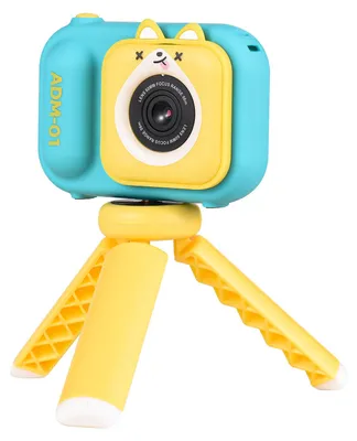 Obrázek produktu pro 1080P dětská digitální kamera Mini videokamera pro děti 48 MP 2,4palcová IPS obrazovka Duální objektiv Vestavěná baterie s 32GB paměťovou kartou a čtečkou karet a stolním stativem Narozeninový vánoční dárek pro chlapce dívky