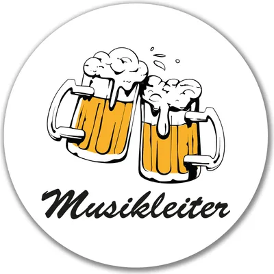 Produktbild von Huuraa Aufkleber Musikleiter Spielmannszug 10cm rund Sticker Geschenkidee