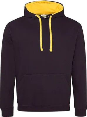 Produktbild von Just Hoods JH003 | Varsity Herren Hoodie / Kaputzenpullover - Farbe: Jet Black/Gold - Größe: XXL