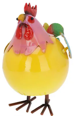 Produktbild von Bunte Metallfigur Hahn, 21 x 25 x 28 cm