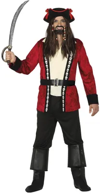 Produktbild von Guirca Piratenkostüm Für Männer Rot 2XL Rot 2XL
