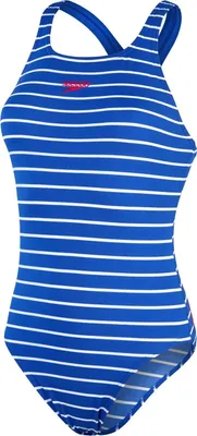 Image de Speedo - Maillot de bain "Medalist" pour femme CS1748 (50 FR) (Bleu/Blanc)