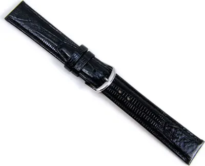 Produktbild von Uhrenarmband Kalbsleder Tejuprägung schwarz Herzog 20957S, Stegbreite:18mm
