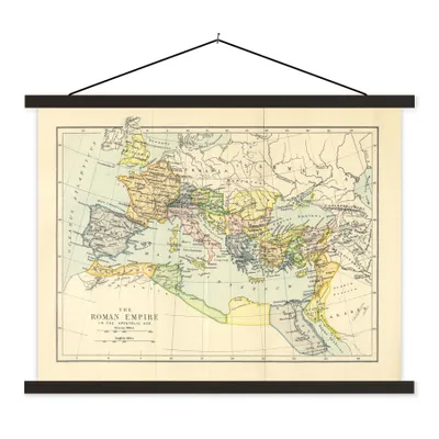 Obrázek produktu pro MuchoWow® Textilní plakát - Klasická mapa světa Římská říše - 150x113cm - S černými lamelami