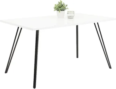 Produktbild von Esstisch Esszimmertisch 140 cm weiß hochglanz - JENNIFER - Die Möbelfundgrube