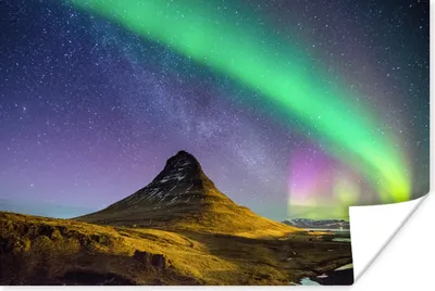 Produktbild von MuchoWow® Poster Aurora - Nordlichter - Nacht 120x80 cm - Bilder