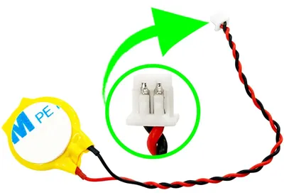 Produktbild von 90mAh CR2016 3V RTC Bios CMOS Batterie Knopfzelle mit stecker 4 x 3 mm, BIOS PC