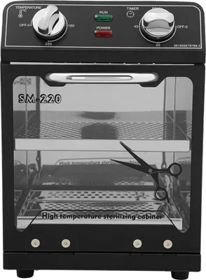 Produktbild von 600 W Heißluftsterilisator - Autoklav 8 l - 0–220 °C - Desinfektionsgerät für Instrumente mit Einsatzschale - schwarz