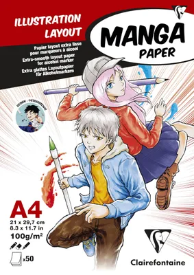 Productafbeelding van Clairefontaine 94042C Clairefontaine schetsblok, MANGA ILLUSTRATIES, DIN A4