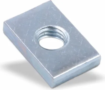 Produktbild von 10x Nutenstein | Gewindeplatte 14x9x2,5 mm M5 Gewinde mittig | Stahl galvanisch verzinkt