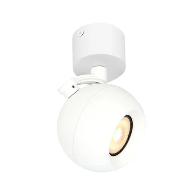 Zdjęcie produktu dla Reflektor sufitowy biały ruchomy okrągły Ø10cm do salonu kuchni 1xGU10 10W LAFIN Italux
