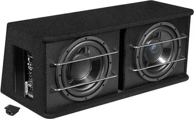 Immagine prodotto di Subwoofer per auto con design bass-reflex - Subwoofer da 10 pollici per auto - Nero - Cassa in metallo