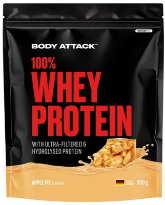 Produktbild von Body Attack 100 % Whey Protein – 900 g Apple Pie