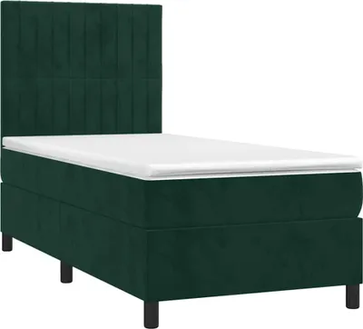 Immagine prodotto di vidaXL Letto a molle con materasso verde scuro 90x190 cm in velluto