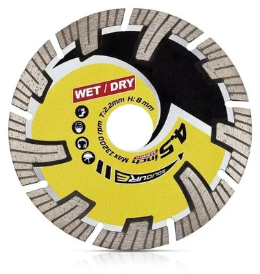 Image de Disque de tronçonnage diamanté de 115 mm pour granit, pierre naturelle, grès cérame, carrelage, béton, pierre