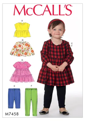 Productafbeelding van Kinderpatroonset McCall's 7458CAA, geschikt voor kinderen van 1 tot 4 jaar
