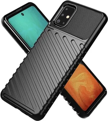 Produktbild von cofi1453® Hybrid Armor Etui SchutzHülle "Thunder" Case Bumper Cover Handyhülle Matt Hülle Robust Rutschfest kompatibel mit Samsung Galaxy A71 (A715F)