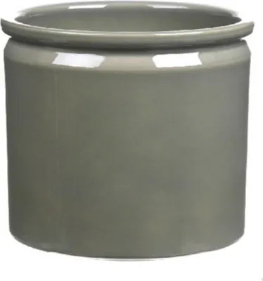 Produktbild von INNA-Glas Keramiktopf ALCHIBA, grau-grün, 12,5 cm, Ø 14 cm - Kleiner Blumentopf