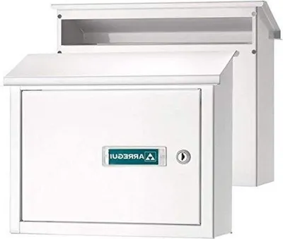 Immagine prodotto di Cassetta postale in acciaio formato DIN A4, bianca, grande formato, V-4071 V4071.