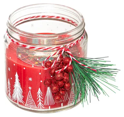 Produktbild von Weihnachtskerze mit Schmuck, 315 g