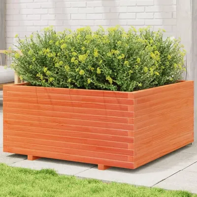 Productafbeelding van Bloembak - Plantenbak - Plantenbakken - Bloempot - Plantenpot - Massief Vurenhout - Op Poten Met Trellis