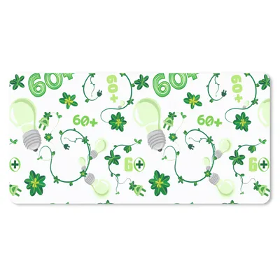 Produktbild von MuchoWow® Mauspad Mousepad Lampen - Pflanzen - Muster 60x30 cm - Mousepads - Maus Mat - Pad - Mausunterlage - Nachhaltig