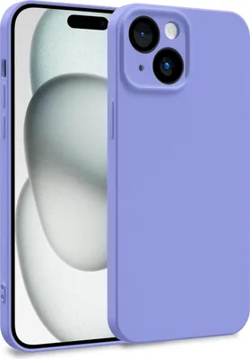 Image de Coque pour Apple iPhone 15 - Étui de protection pour téléphone en silicone à deux couches, couleur lavande