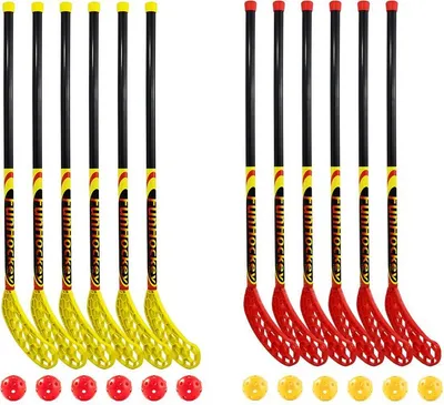 Obrázek produktu pro Funhockey street hokejová sada, 12 holí, 12 míčků, nová