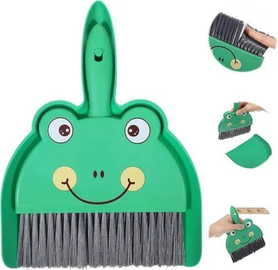 Immagine prodotto di Set di spazzolina e paletta verde per la casa e l'ufficio